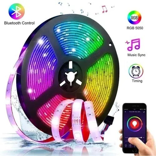 CINTA LED MULTICOLOR 5MT BT L01